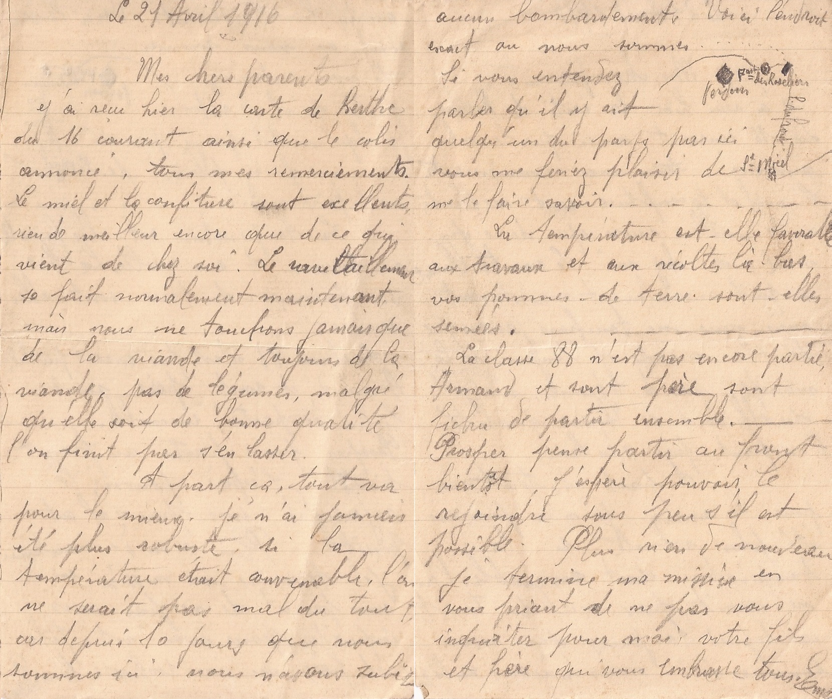 lettre 1916 04 21